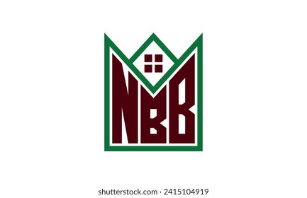 NBB initial letter real estate builders logo design vector. construction ,housing, home marker, property, building, apartment, flat, compartment, business, corporate, house rent, rental, commercial 