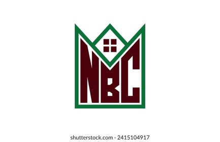 NBC initial letter real estate builders logo design vector. construction ,housing, home marker, property, building, apartment, flat, compartment, business, corporate, house rent, rental, commercial 