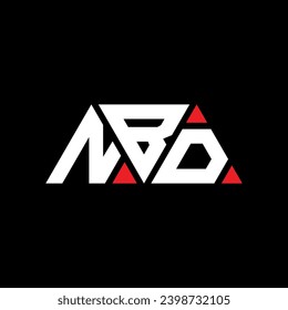 NBD triangle letter logo design with triangle shape. NBD triangle logo design monogram. NBD triangle vector logo template with red color. NBD triangular logo Simple, Elegant, and Luxurious design.