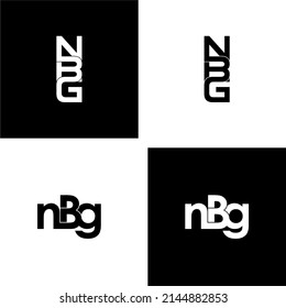 nbg initial letter monogram logo design set