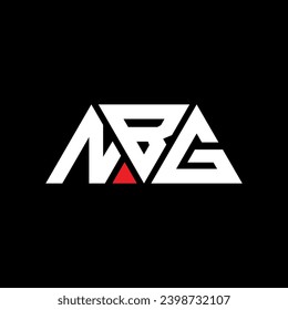 Logo-Design des NBG-Dreiecks mit Dreiecksform. NBG Dreieck Logo Design Monogramm. NBG Dreieck-Vektorlogo-Vorlage mit roter Farbe. NBG Dreieckslogo Einfach, elegant und luxuriös.