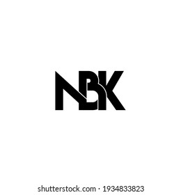 nbk letter original monogram logo design