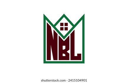 Letra inicial de NBL constructores inmobiliarios logo vector de diseño. construcción, vivienda, marca de vivienda, inmueble, inmueble, apartamento, apartamento, compartimento, negocios, empresa, alquiler de casa, alquiler, comercial 