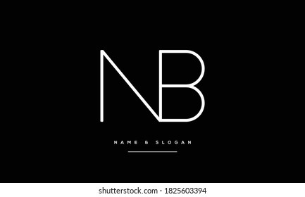 NB,N ,B  abstract Letters Logo Monogram