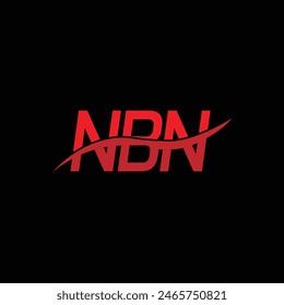 Ilustración vectorial de Plantilla de diseño de logotipo inicial de letra NBN