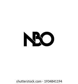 Original-Monogramm-Logo-Design für Nbo-Buchstaben