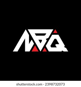 NBQ triangle letter logo design with triangle shape. NBQ triangle logo design monogram. NBQ triangle vector logo template with red color. NBQ triangular logo Simple, Elegant, and Luxurious design.