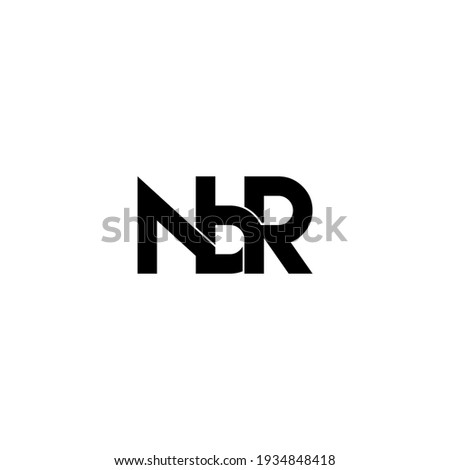 nbr letter original monogram logo design