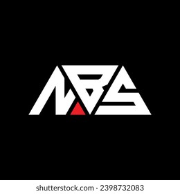 Logo-Design des Dreiecksbuchstaben NBS mit dreieckiger Form. NBS Dreieck Logo Design Monogramm. NBS Dreieck-Vektorlogo-Vorlage mit roter Farbe. NBS dreieckiges Logo Einfach, elegant und luxuriös.