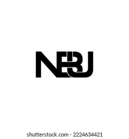nbu initial letter monogram logo design