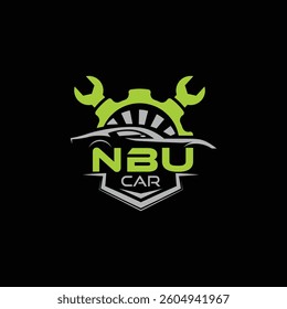 NBU tech logo design template, NBU tech logo, NBU technology vector	