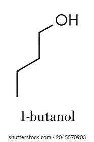 n-butanol (1-butanol) molecule. Used as flavouring and as a solvent.