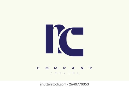 NC Abstract Geometric Logo Design. Modern and elegant logo design with simplistic typography elements, showcasing branding excellence.