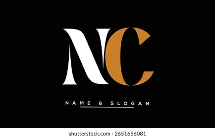 NC, CN Abstract Letters Logo Monogram