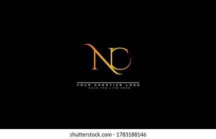 NC-abstrakte Vektorlogo-Monogramm-Vorlage