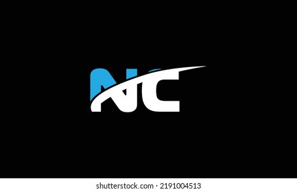 NC CN logo design template elements