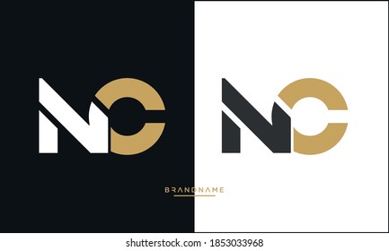 NC, CN, N, C Abstract Letters Logo Emblem Monogram
