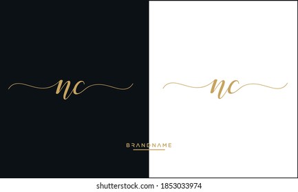 NC, CN, N, C Abstract Letters Logo Emblem Monogram