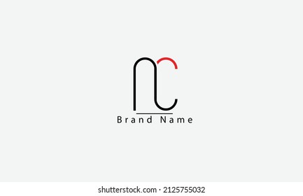 NC CN N C modelo de monograma del logotipo del vector abstracto