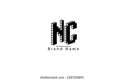 NC CN N C modelo de monograma del logotipo del vector abstracto