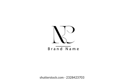 NC CN N C modelo de monograma del logotipo del vector abstracto