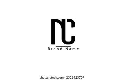 NC CN N C abstract vector logo monogram template