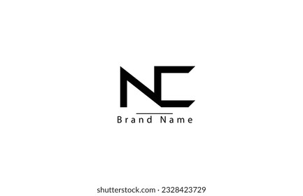 NC CN N C abstrakte Vektorlogo-Monogramm-Vorlage