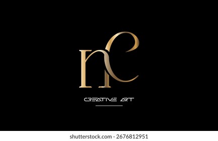 NC, CN, N, C letras abstractas logo monograma