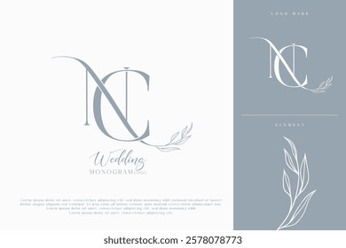 NC CN Wedding Monogram Logo