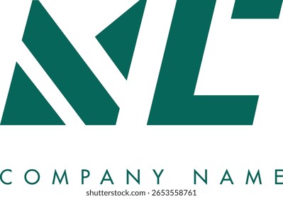 Diseño de Vector de logotipo de letra abstracta moderna creativa NC. Utilizable para su empresa o negocio e identidad de marca.