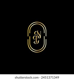 NC letras modernas creativas logo diseño Plantilla