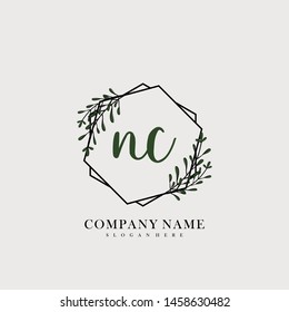NC Initial beauty floral logo template