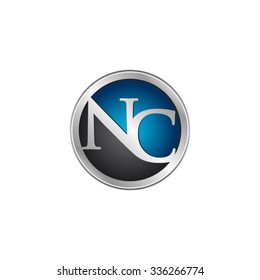 NC initial circle logo blue