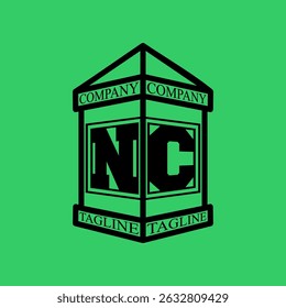 NC Initial Explore this unique collection of alphabet house logos, featuring stylish letter combinations inside a geometric house outline. Perfect for branding, graphic design projects