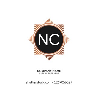 NC Initial letter geometric logo vector