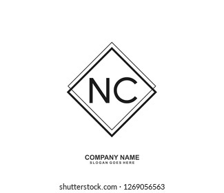 NC Initial letter geometric logo vector