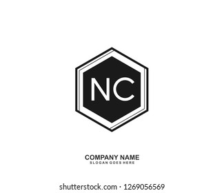 NC Initial letter geometric logo vector