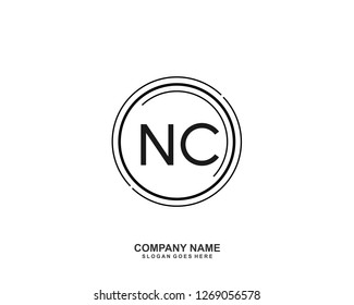 NC Initial letter geometric logo vector