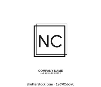 NC Initial letter geometric logo vector