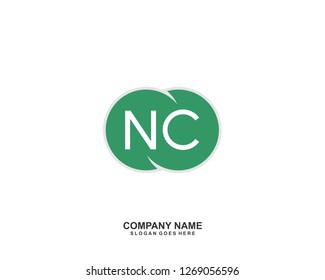 NC Initial letter geometric logo vector