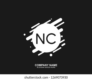 NC Initial letter geometric logo vector