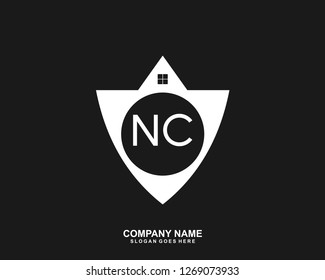 NC Initial letter geometric logo vector