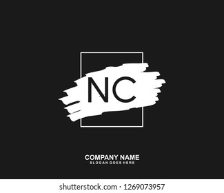 NC Initial letter geometric logo vector