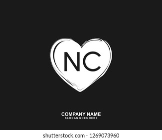 NC Initial letter geometric logo vector