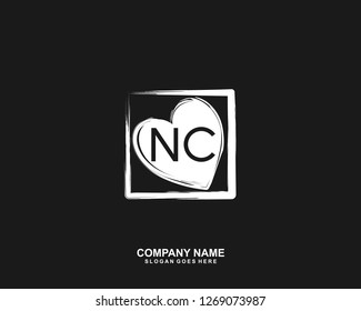 NC Initial letter geometric logo vector