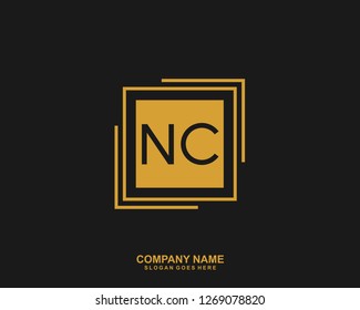 NC Initial letter geometric logo vector