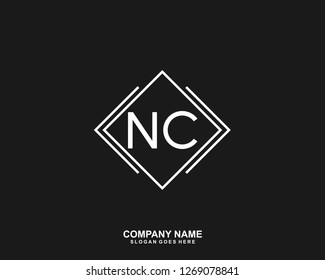 NC Initial letter geometric logo vector