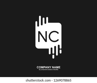 NC Initial letter geometric logo vector