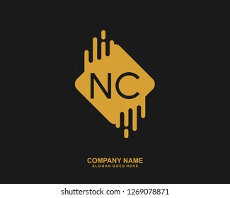 NC Initial letter geometric logo vector