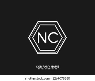 NC Initial letter geometric logo vector